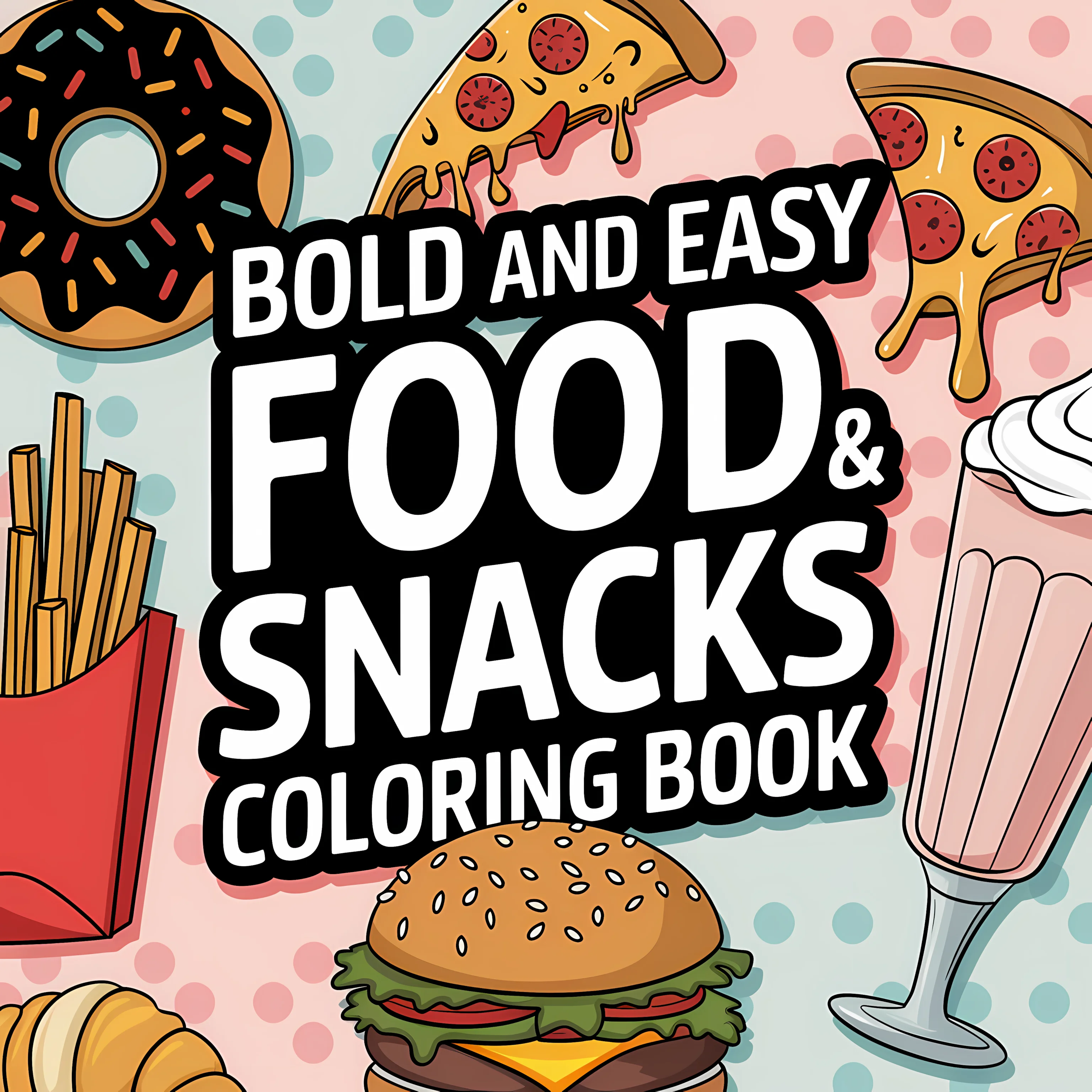 Food Snacks Drawing - Libro para Colorear de Comida y