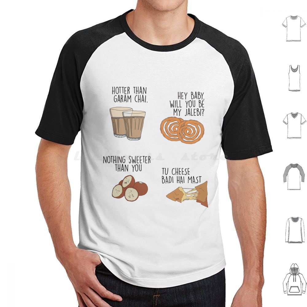 Food Snacks Indian - Paquete indio. Camiseta Snack Lines 6XL