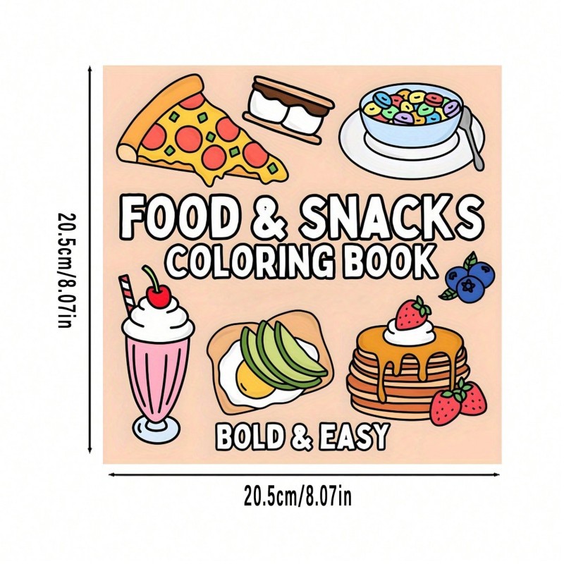 Nuevo Libro para Colorear con  - Food Snacks Drawing reseña y precio