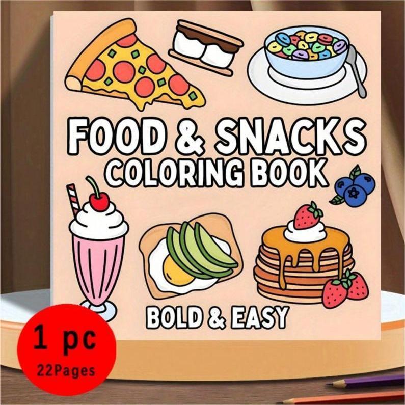 Nuevo Libro para Colorear con  - Food Snacks Drawing reseña y precio