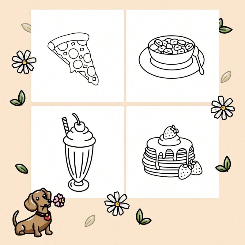 Nuevo Libro para Colorear con  - Food Snacks Drawing reseña y precio