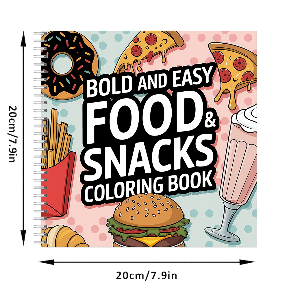 Libro para Colorear de Comida  - Food Snacks Drawing reseña y precio