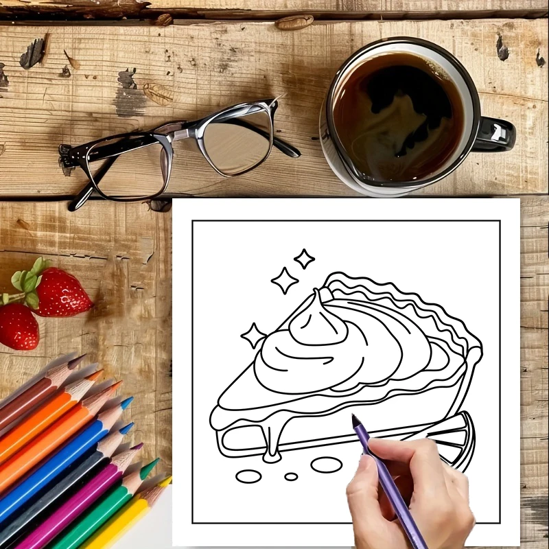 Libro para Colorear de Comida  - Food Snacks Drawing reseña y precio