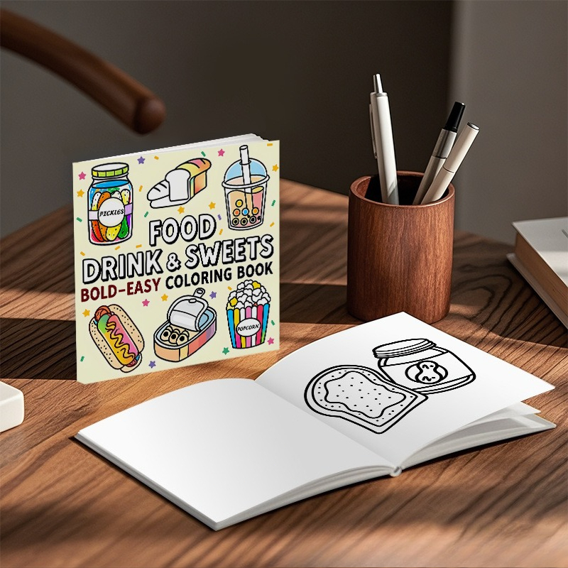 Libro de Colorear Divertido co - Food Snacks Drawing reseña y precio